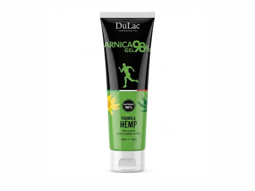 Arnica Gel Formula Hemp 100ml con Canapa Sativa DuLac — confezione fronte