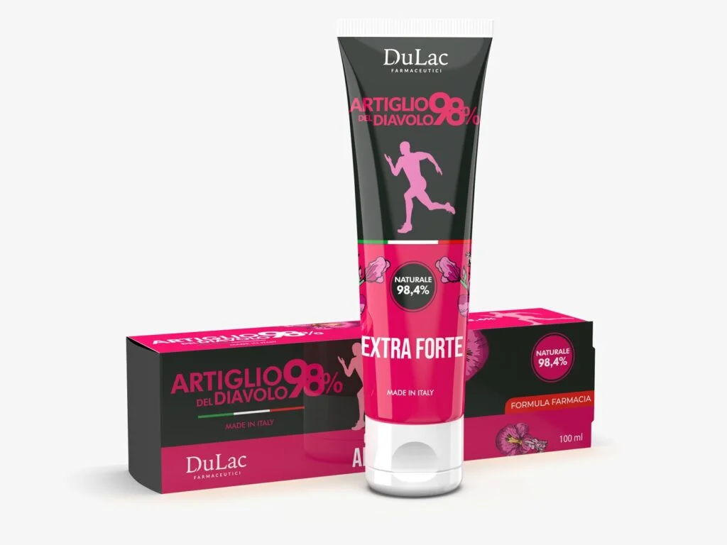 Artiglio del Diavolo Gel 98% Extra Forte 100 ml DuLac — confezione e prodotto