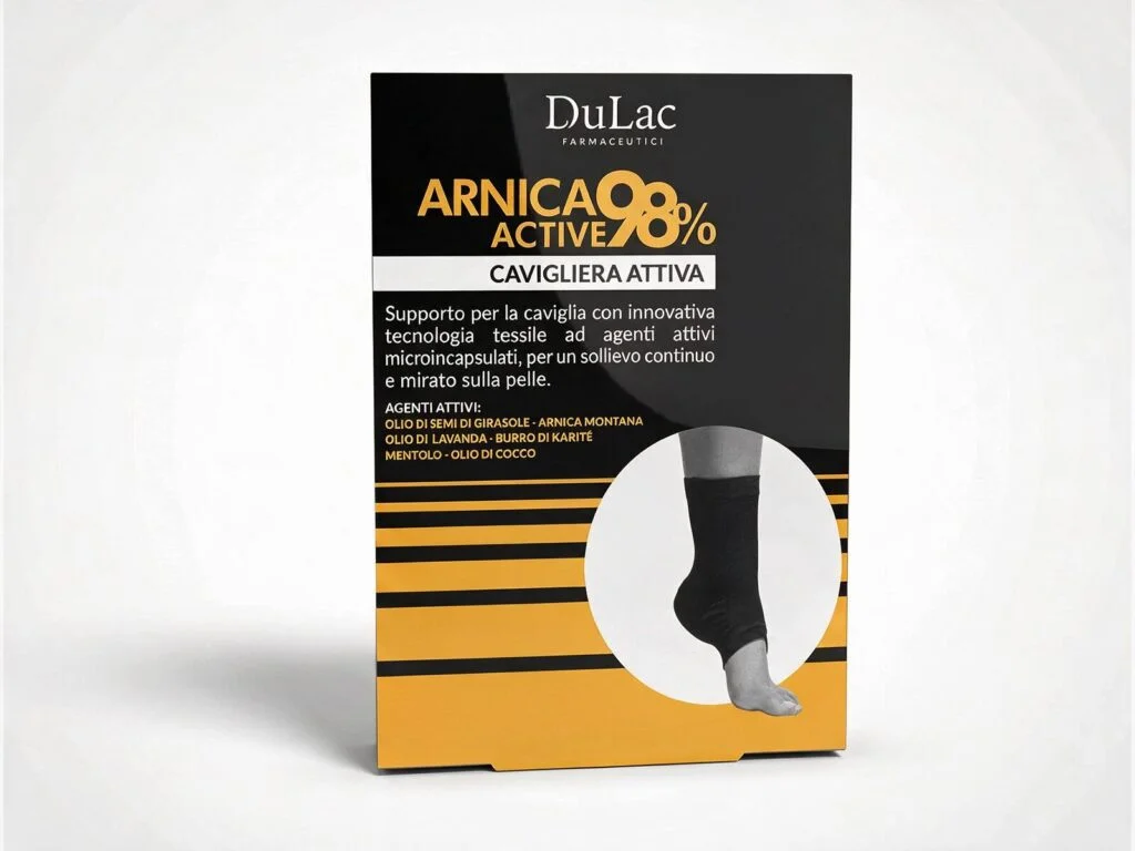 Cavigliera Attiva Arnica 98 DuLac — confezione fronte