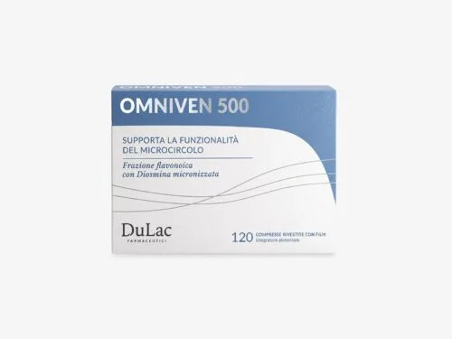 Omniven 500 Integratore Diosmina + Esperidina 120 Compresse DuLac — confezione fronte