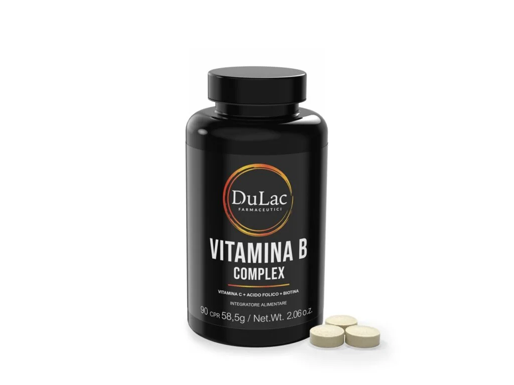 Vitamina B Complex Integratore da 90 compresse DuLac — confezione e prodotto